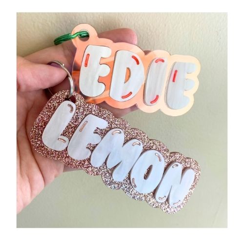 1Pcs Personalized Acrylic Tags Cartoon Mouse Customized Name Tag Decoration  Gift Baptism Birthday First Communion Different Name