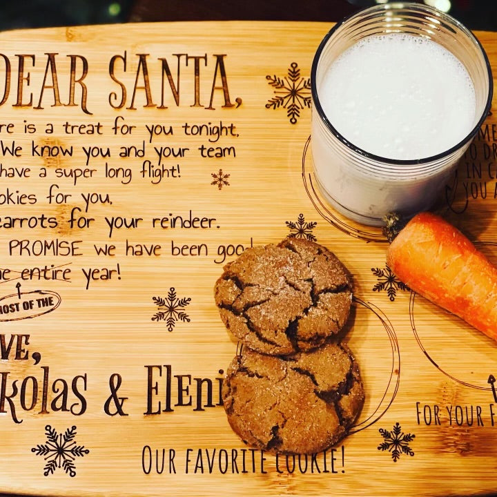 Custom Santa Cookie Board