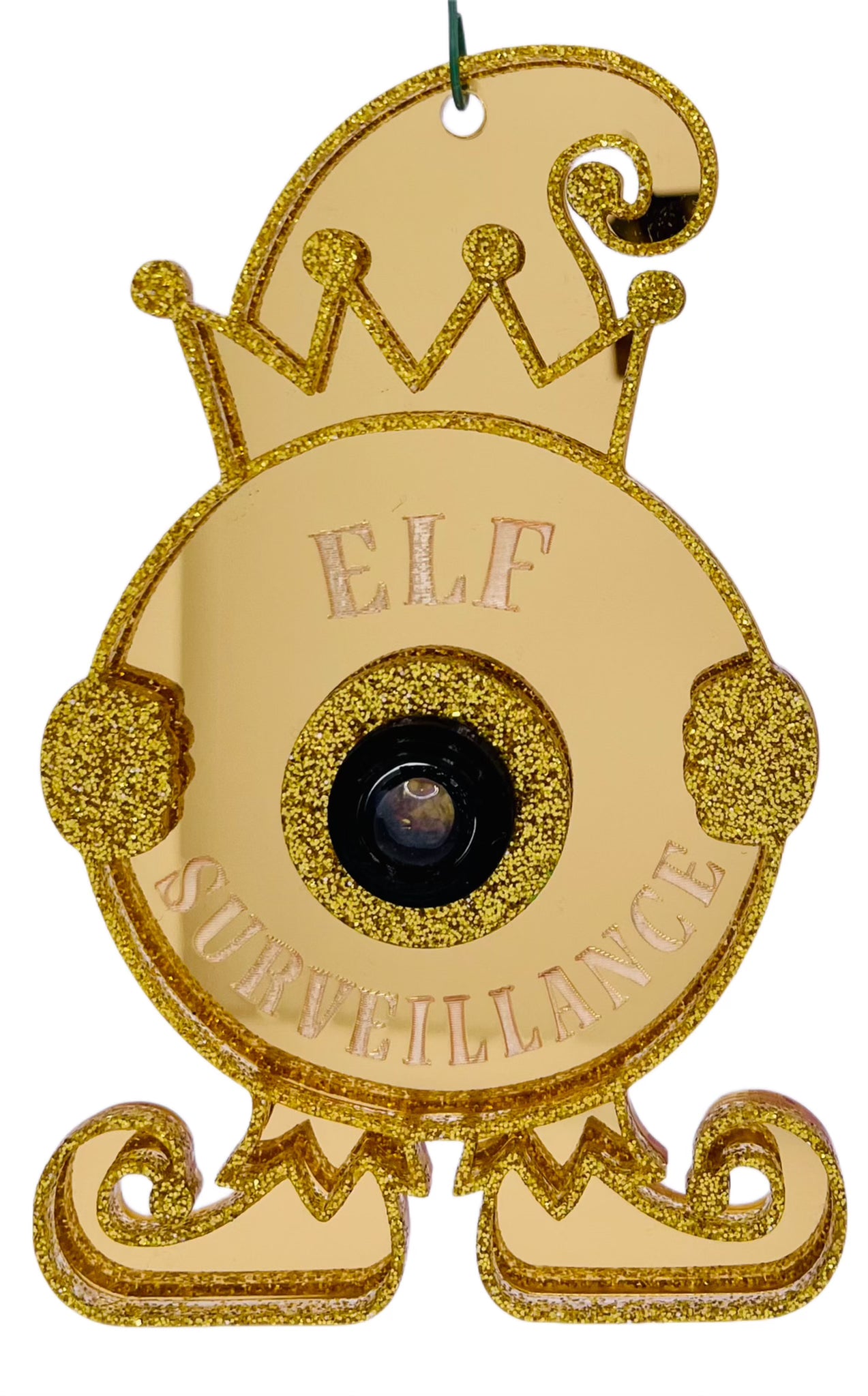 Monochromatic Elf Surveillance Ornament