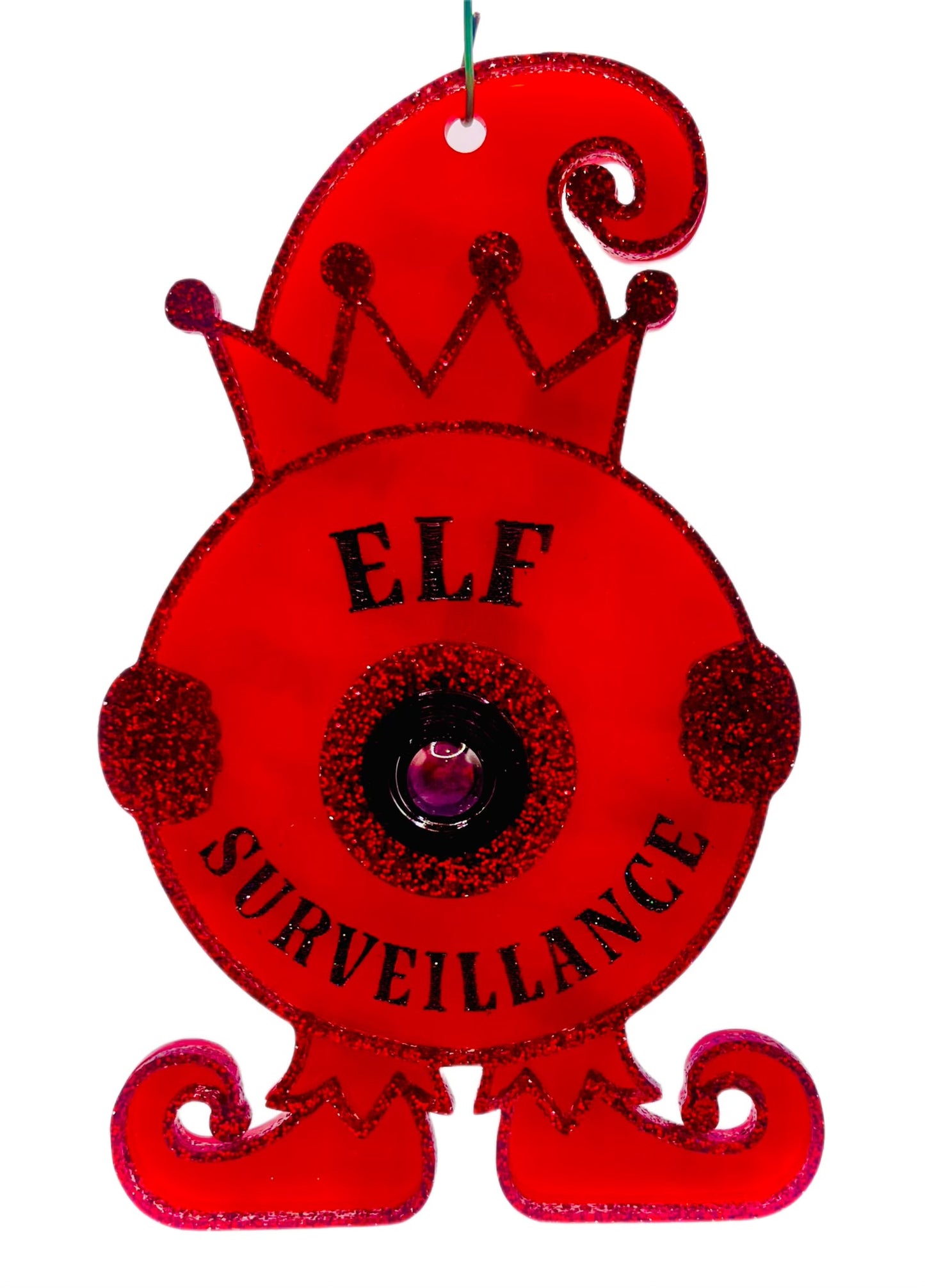 Monochromatic Elf Surveillance Ornament