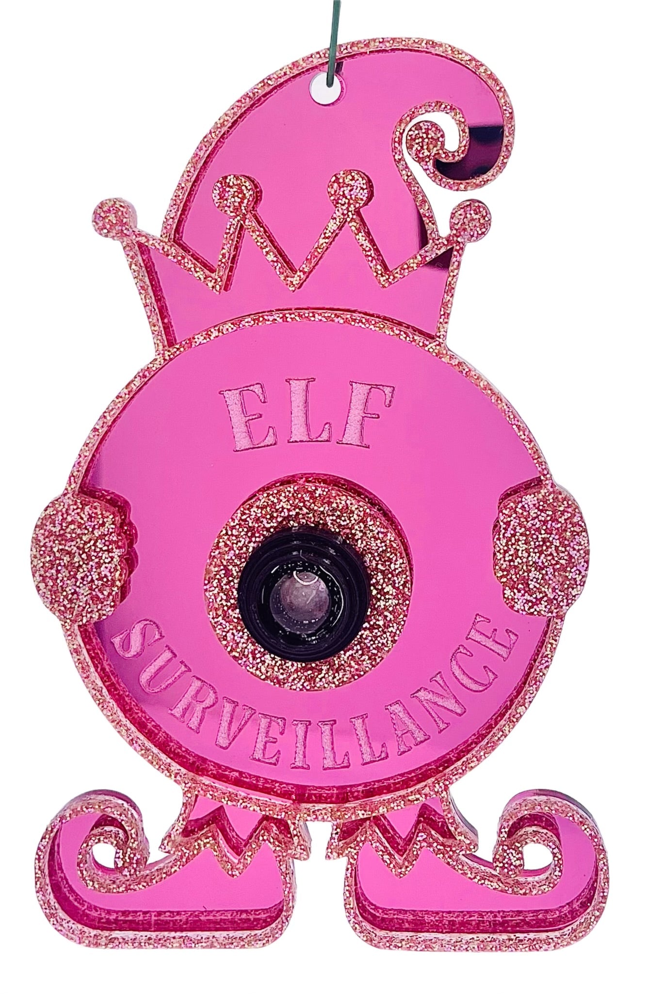 Monochromatic Elf Surveillance Ornament